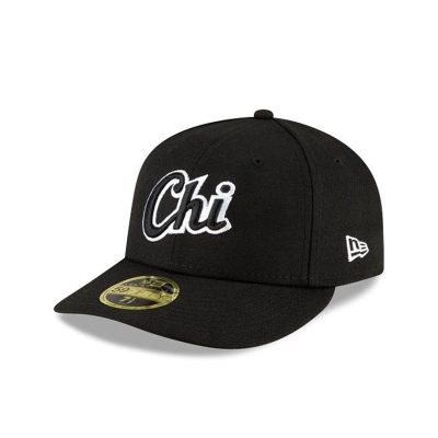 Chicago White Sox Gorra | New Era MLB Ligature Low Profile 59fifty Fitted Cap Mexico - Negros